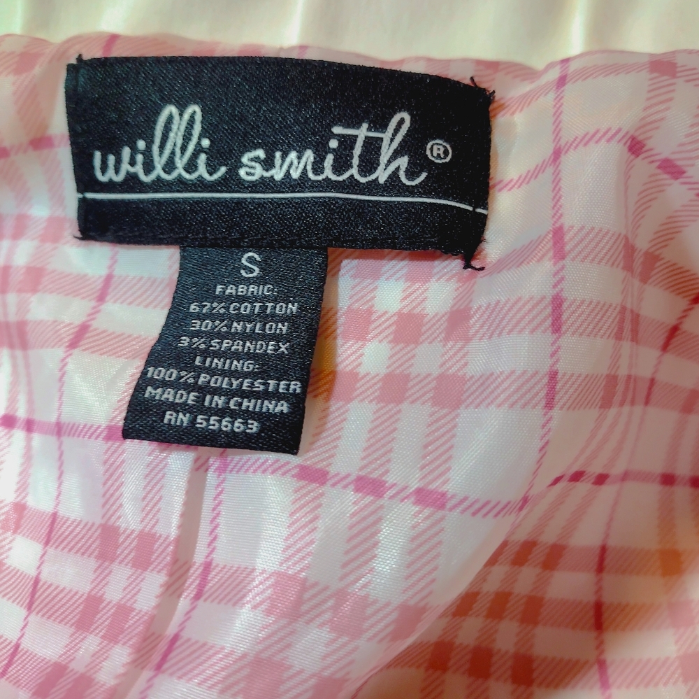Willi Smith crop Rainproof off-white button jacket, bell sleeves-3/4,  women S - Picture 5 of 9